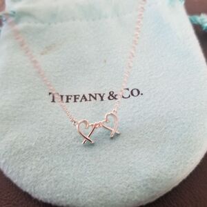 Tiffany & Co. Double Loving Hearts  Diamond Necklace